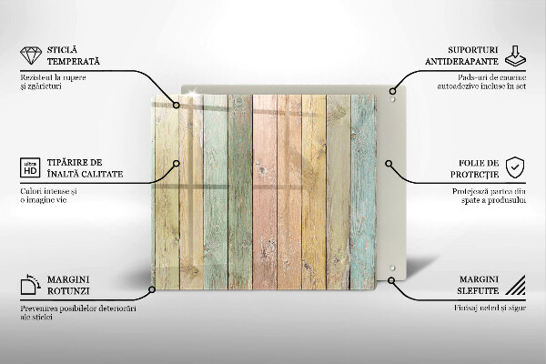 Stenska zaščitna plošča za štedilnik Pisane vintage table