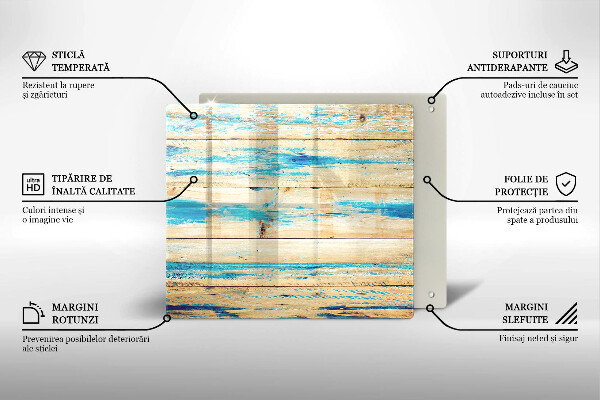 Stenska zaščitna plošča za štedilnik Retro lesene plošče