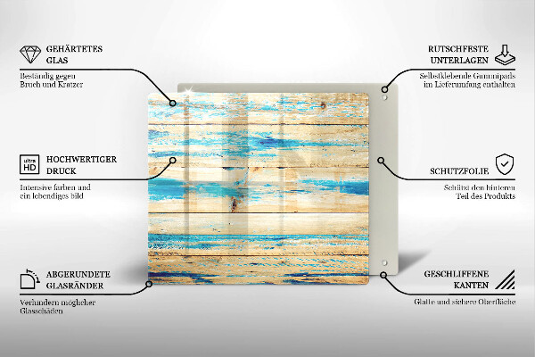 Stenska zaščitna plošča za štedilnik Retro lesene plošče