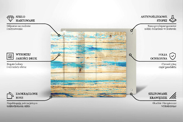 Stenska zaščitna plošča za štedilnik Retro lesene plošče