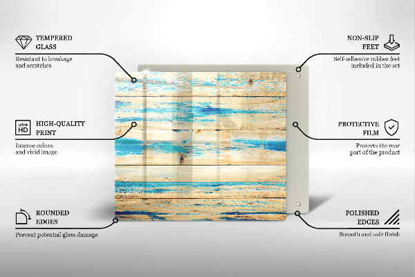 Stenska zaščitna plošča za štedilnik Retro lesene plošče