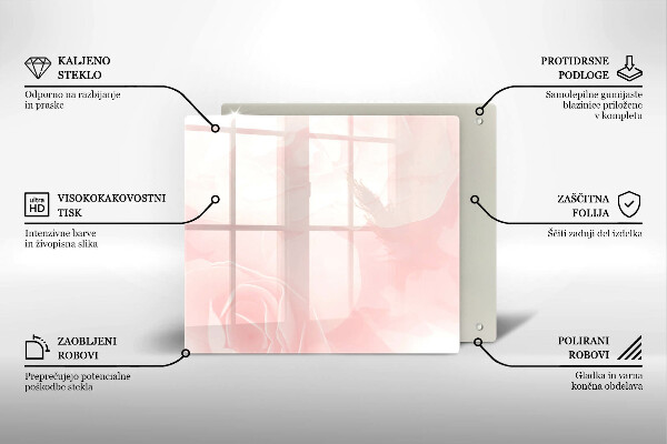 Stenska zaščitna plošča za štedilnik Ozadje pastelnih vrtnic