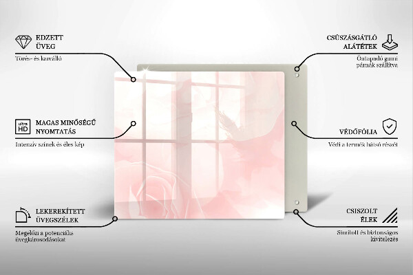 Stenska zaščitna plošča za štedilnik Ozadje pastelnih vrtnic