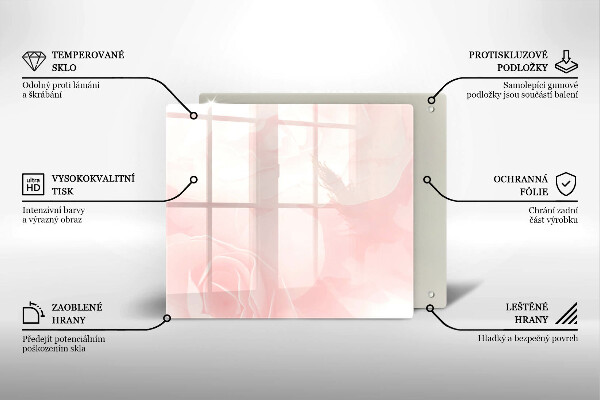 Stenska zaščitna plošča za štedilnik Ozadje pastelnih vrtnic