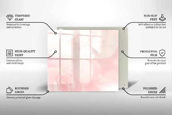 Stenska zaščitna plošča za štedilnik Ozadje pastelnih vrtnic