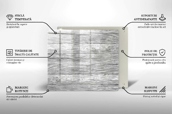 Stenska zaščitna plošča za štedilnik Stare lesene plošče