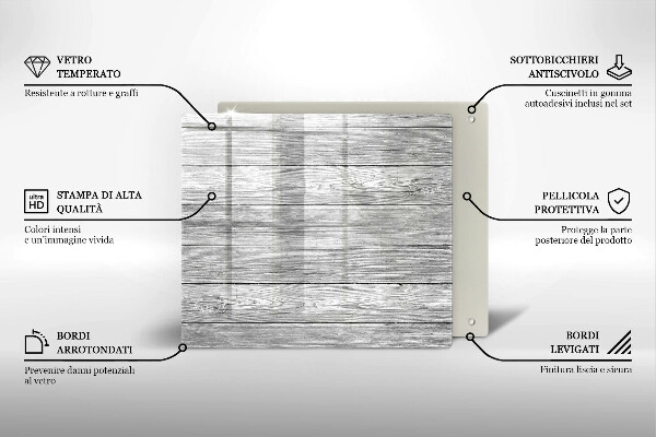 Stenska zaščitna plošča za štedilnik Stare lesene plošče