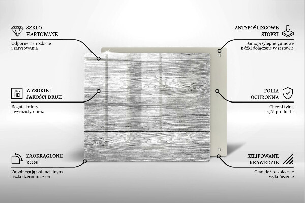 Stenska zaščitna plošča za štedilnik Stare lesene plošče