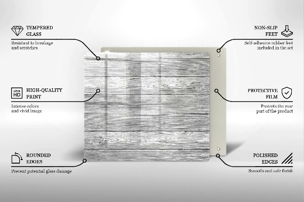 Stenska zaščitna plošča za štedilnik Stare lesene plošče