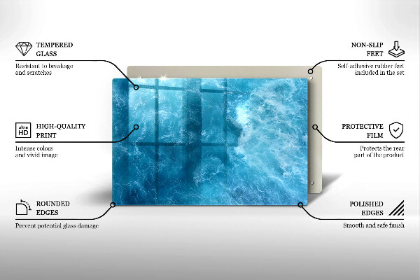 Zaščitna plošča za štedilnik Modra voda