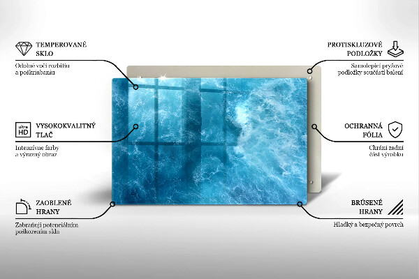 Zaščitna plošča za štedilnik Modra voda