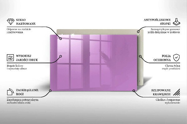 Zaščitna plošča za štedilnik Vijolična barva