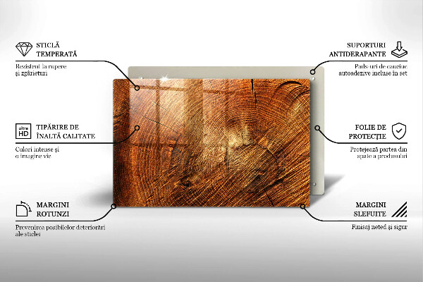 Zaščitna plošča za štedilnik Lesno zrno drevesa