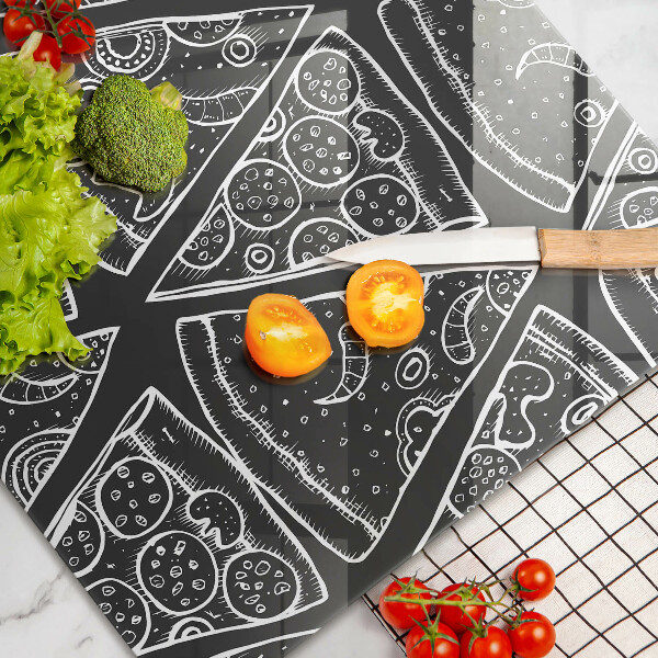 Zaščitna steklena plošča za štedilnik Ilustracija pice