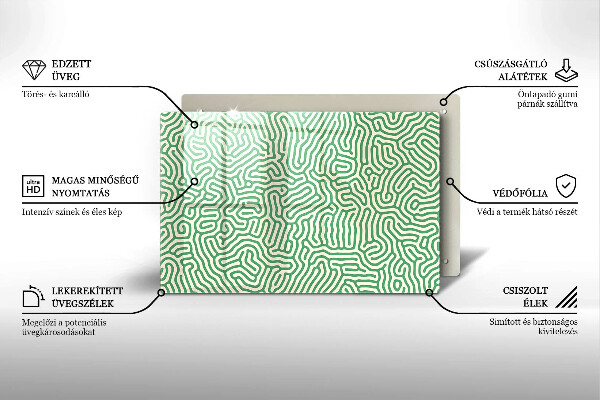 Zaščitna plošča za štedilnik Abstraktne črte