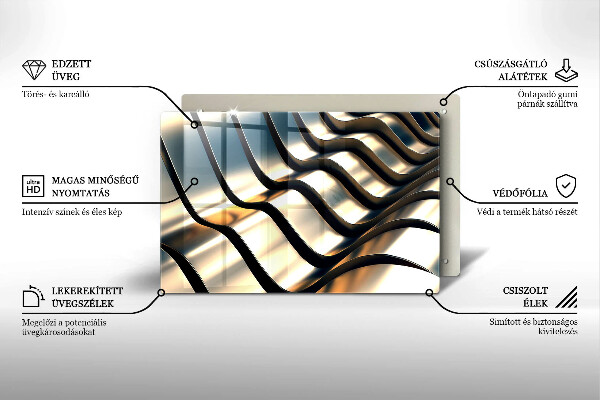 Zaščitna plošča za štedilnik 3D kovinske oblike