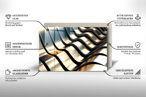 Zaščitna plošča za štedilnik 3D kovinske oblike