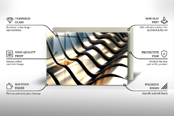 Zaščitna plošča za štedilnik 3D kovinske oblike