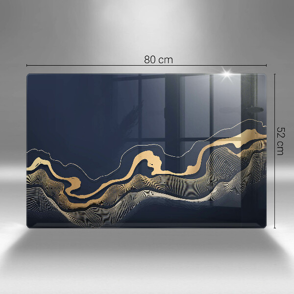 Zaščitna plošča za štedilnik Abstraktne zlate črte