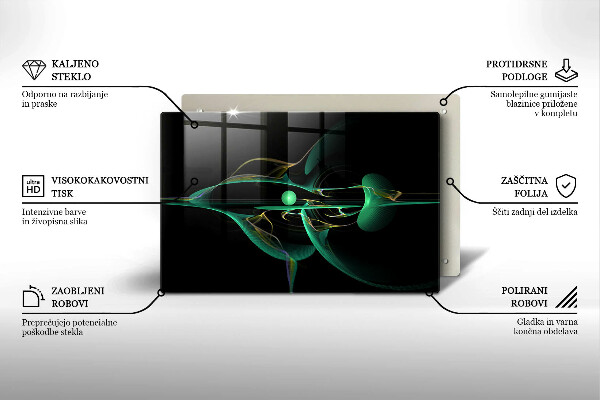 Zaščitna plošča za štedilnik Moderna abstrakcija