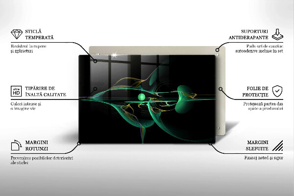 Zaščitna plošča za štedilnik Moderna abstrakcija