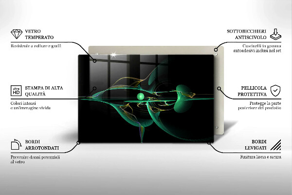 Zaščitna plošča za štedilnik Moderna abstrakcija