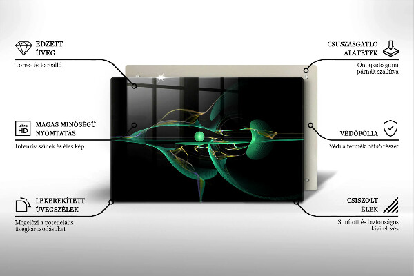 Zaščitna plošča za štedilnik Moderna abstrakcija