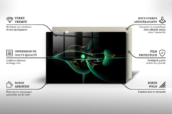 Zaščitna plošča za štedilnik Moderna abstrakcija
