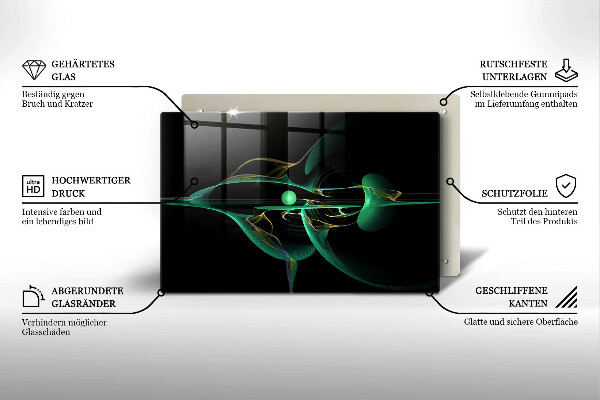 Zaščitna plošča za štedilnik Moderna abstrakcija