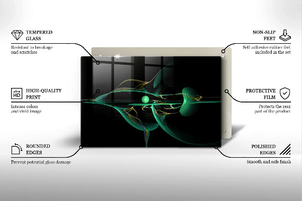 Zaščitna plošča za štedilnik Moderna abstrakcija