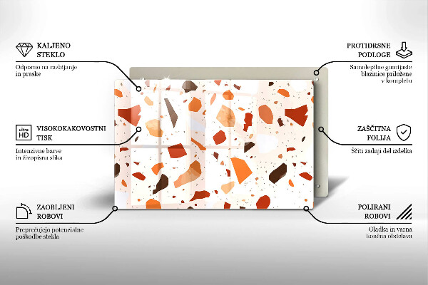 Stenska zaščitna plošča za štedilnik Dekorativna kamenina