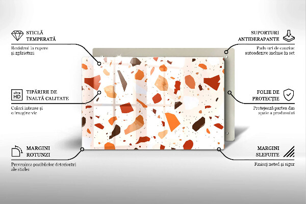 Stenska zaščitna plošča za štedilnik Dekorativna kamenina
