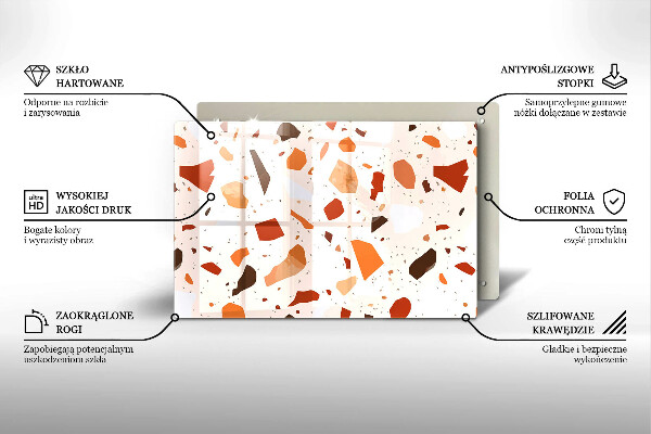 Stenska zaščitna plošča za štedilnik Dekorativna kamenina