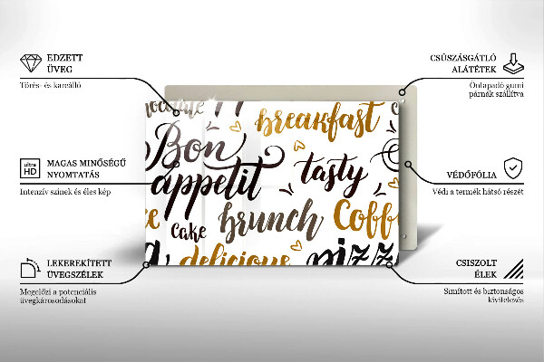 Zaščitna steklena plošča za štedilnik Bon appetit