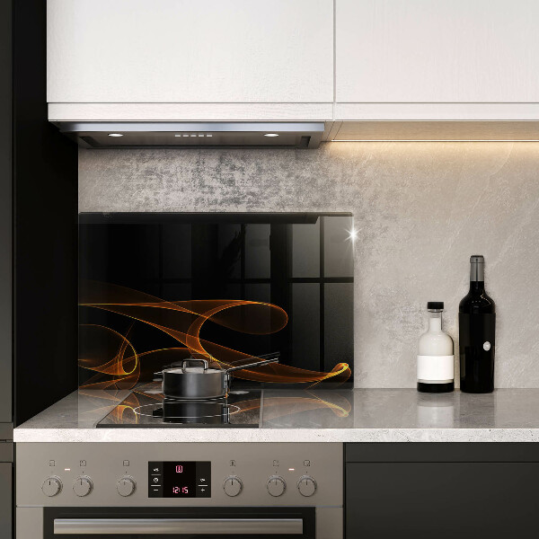 Zaščitna steklena plošča za štedilnik Abstraktne črte