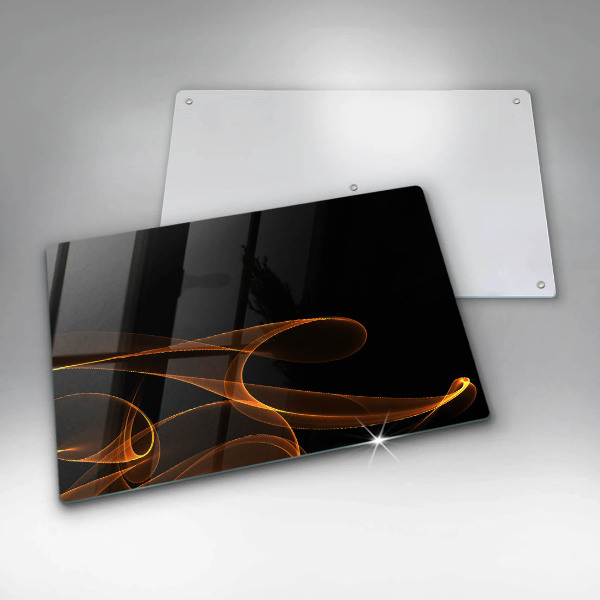 Zaščitna steklena plošča za štedilnik Abstraktne črte