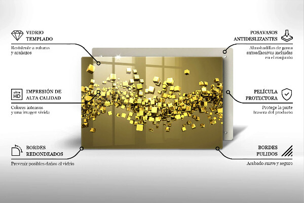 Zaščitna plošča za štedilnik Abstraktna 3D geometrija