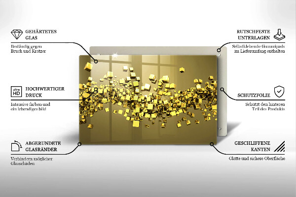 Zaščitna plošča za štedilnik Abstraktna 3D geometrija