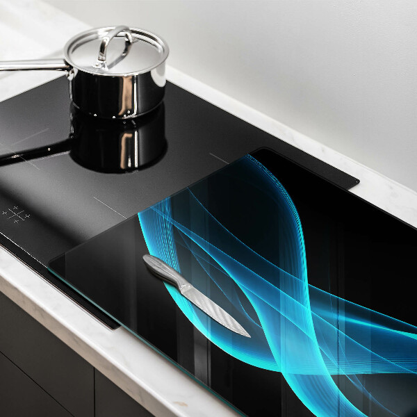 Zaščitna plošča za štedilnik Modra abstrakcija