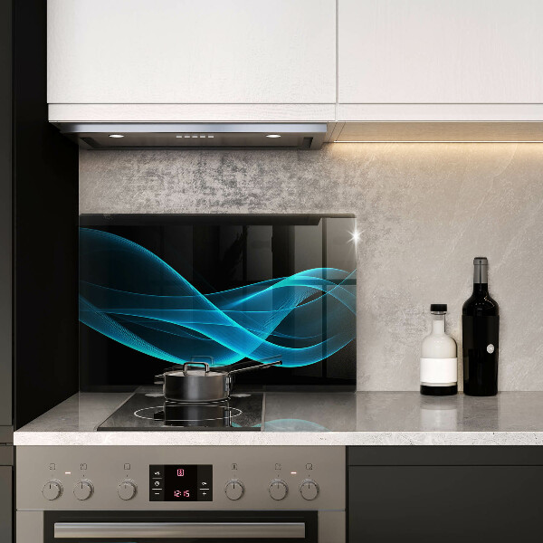 Zaščitna plošča za štedilnik Modra abstrakcija