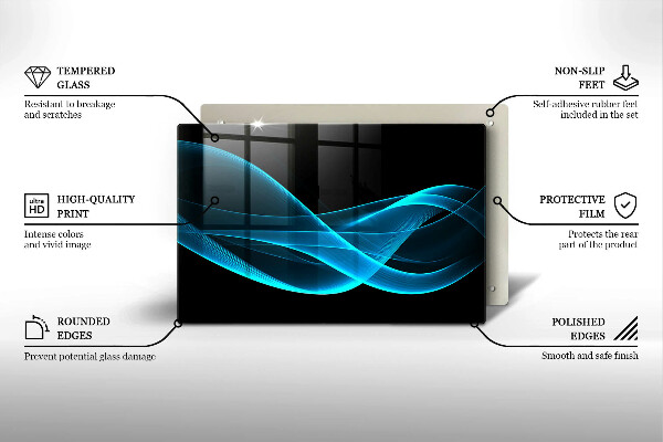 Zaščitna plošča za štedilnik Modra abstrakcija