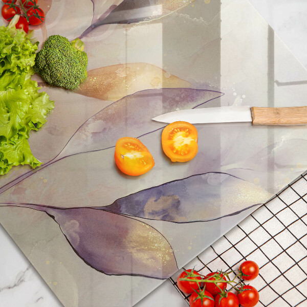 Zaščitna plošča za štedilnik Poslikani boho listi