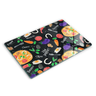 Zaščitna plošča za štedilnik Ilustracija hrane