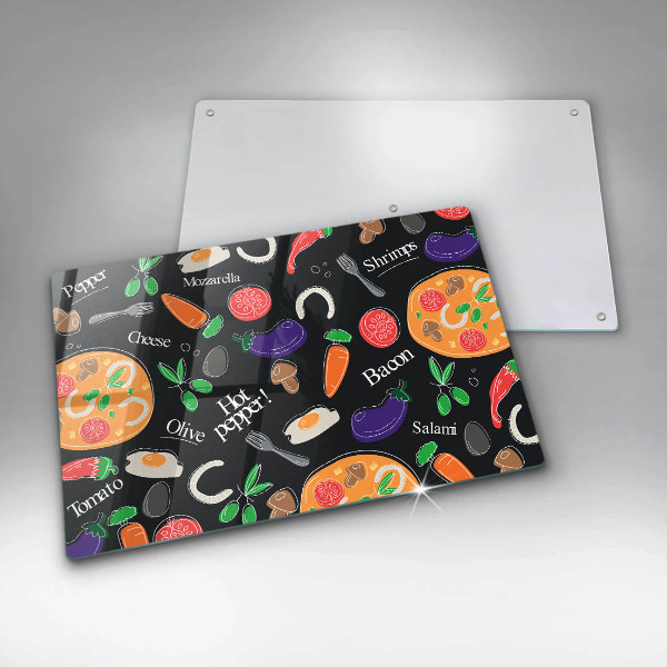 Zaščitna plošča za štedilnik Ilustracija hrane