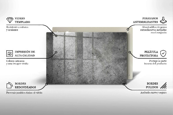 Zaščitna steklena plošča za štedilnik Tekstura betonskega kamna