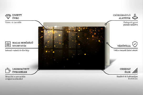 Zaščitna plošča za štedilnik Zlate bleščice