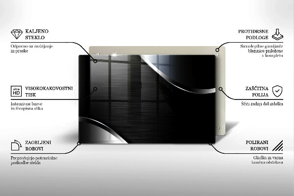 Zaščitna plošča za štedilnik Kovinska abstrakcija