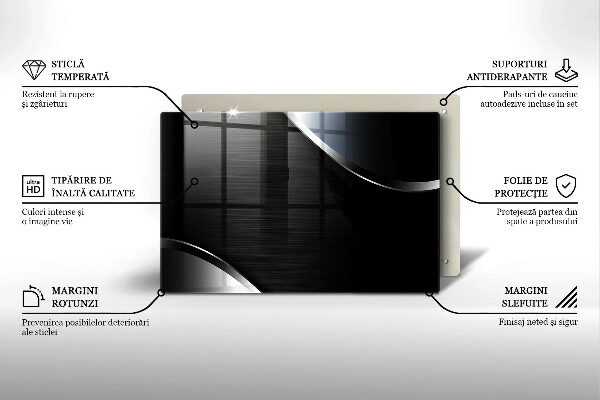 Zaščitna plošča za štedilnik Kovinska abstrakcija