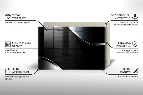 Zaščitna plošča za štedilnik Kovinska abstrakcija