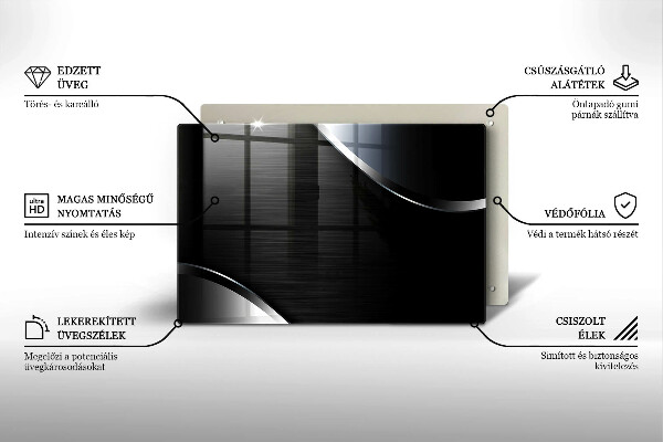 Zaščitna plošča za štedilnik Kovinska abstrakcija